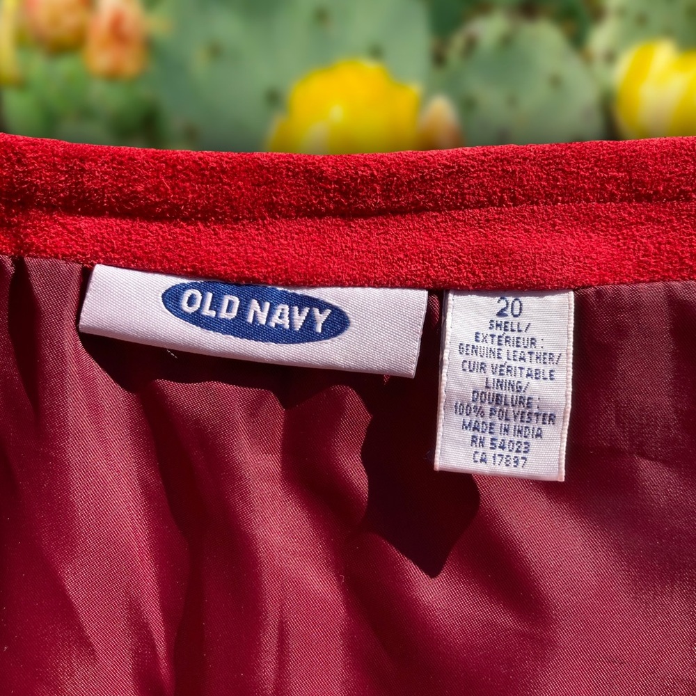 Old Navy Patchwork Suede Mini Skirt Sz 20 - Picture 3 of 3